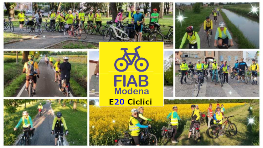 E20 Ciclici - TUTTI I MERCOLEDI’ – DALLE 18:20 ALLE 20 Itinerari in bici intorno a Carpi di 20 km