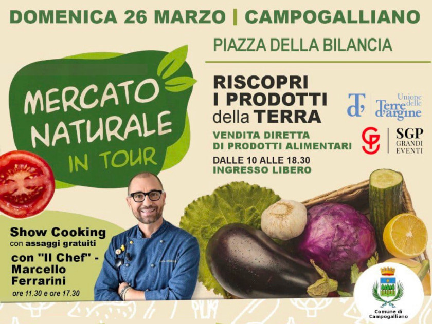 Mercato Naturale in tour - Domenica 26 marzo dalle 10 alle 18.30 Campogalliano - Piazza della Bilancia
